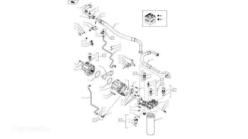 komplet za popravilo New Holland 87489367 za traktor na kolesih New Holland T6090