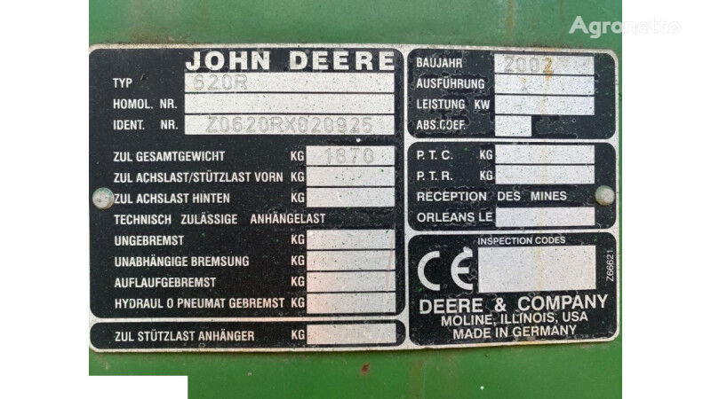 polosovina John Deere Wałek Napędu za žitni heder John Deere   620r
