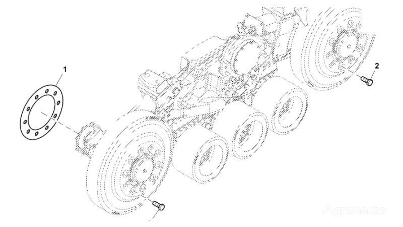 vzmetenje - drugi rezervni del Zestaw podkładek reg.  R565342 za traktor na gosenicah John Deere 9470RX